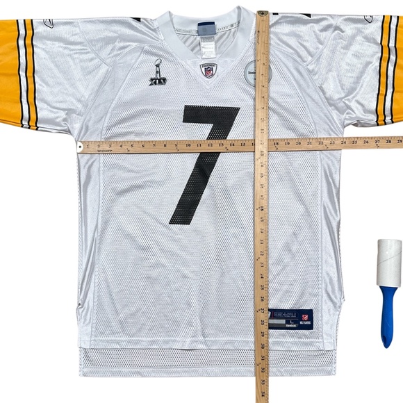 Reebok Pittsburgh Steelers Ben Roethlisberger Super Bowl XLV Jersey Mens L - Picture 8 of 8